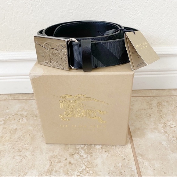 NEW WITH TAGS 100% authentic Burberry Check Belt size 44 - Picture 3 of 9